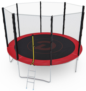Батут с сеткой DFC PELPO 12ft с лестницей, RED